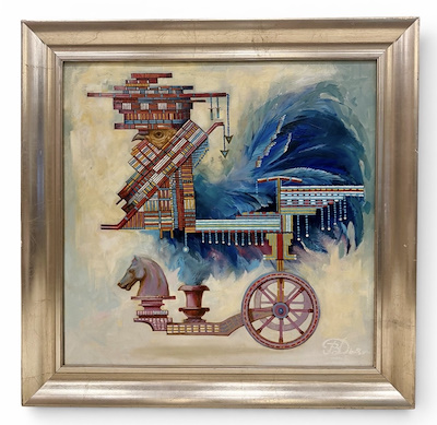 Victor Dyachkov imzalı tablo — Sulu Boya, 57×58 cm, 12.000 TL müzayede satışı
