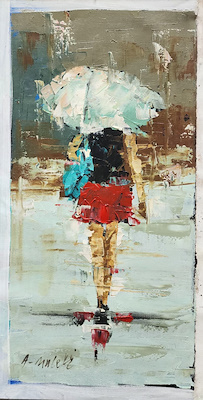 Akbar Maleki imzalı tablo — Yağlı Boya, 40×20 cm, 3.000 TL müzayede satışı
