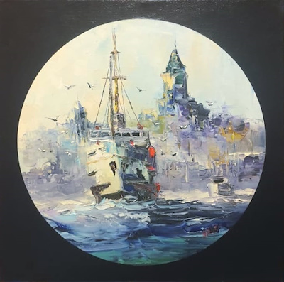 Mustafa Orhan imzalı tablo — Yağlı Boya, 55×55 cm, 4.500 TL müzayede satışı