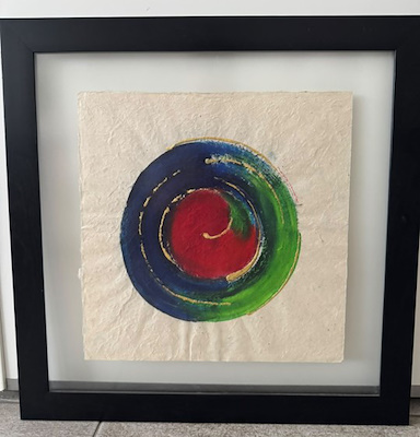 Günseli Kato imzalı tablo — Minyatür, 40×40 cm, 37.500 TL müzayede satışı