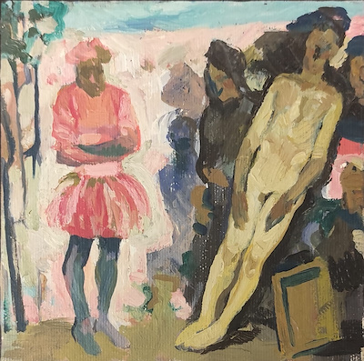 Kerim Tıp imzalı tablo — Yağlı Boya, 15×15 cm, 4.500 TL müzayede satışı