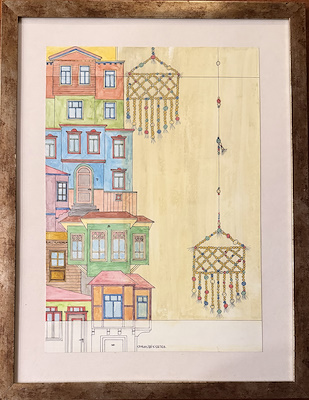Osman Şengezer imzalı tablo — Karışık Teknik, 50×34 cm, 3.000 TL müzayede satışı