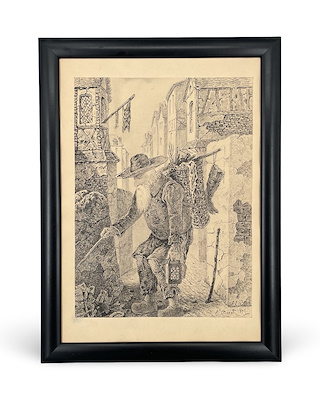 Eustache Bérat imzalı tablo — Hat, 10.000 TL müzayede satışı