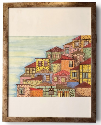 Osman Şengezer imzalı tablo — Karışık Teknik, 33×45 cm, 2.750 TL müzayede satışı