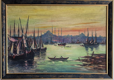 Faruk Alpkurt imzalı tablo — Yağlı Boya, 65×45 cm, 9.000 TL müzayede satışı