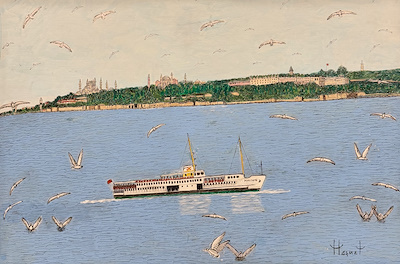Haşmet Savaş Zenginler imzalı tablo — Akrilik Boya, 35×50 cm, 3.500 TL müzayede satışı