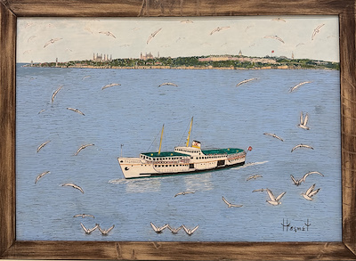 Haşmet Savaş Zenginler imzalı tablo — Akrilik Boya, 35×50 cm, 2.750 TL müzayede satışı