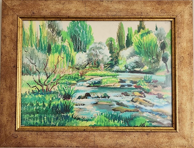 Mustafa Kemal Gözen imzalı tablo — Pastel Boya, 35×24.5 cm, 1.000 TL müzayede satışı