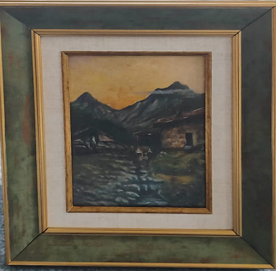 Ahmet Sait Yada imzalı tablo — Yağlı Boya, 18.5×13 cm, 6.000 TL müzayede satışı