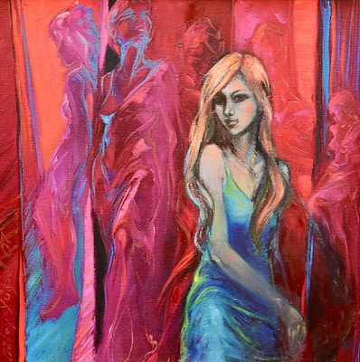 Gülay Yüksel imzalı tablo — Yağlı Boya, 40×40 cm, 18.000 TL müzayede satışı