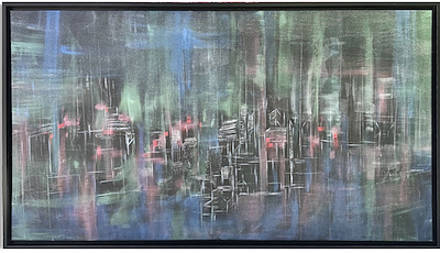 Onur Çakır imzalı tablo — Yağlı Boya, 90×170 cm, 10.000 TL müzayede satışı