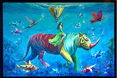 Mahshid Moochani imzalı tablo — Yağlı Boya, 80×120 cm, 65.000 TL müzayede satışı