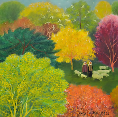 Meliha Düzağaç imzalı tablo — Yağlı Boya, 30×30 cm, 9.000 TL müzayede satışı