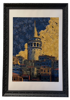 Murat Huvaj imzalı tablo — Baskı, 90×60 cm, 9.000 TL müzayede satışı