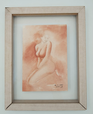 R. K. Chan imzalı tablo — Hat, 43×33.5 cm, 2.250 TL müzayede satışı