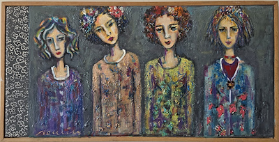 Nevin Bayrak imzalı tablo — Yağlı Boya, 22×45 cm, 1.750 TL müzayede satışı