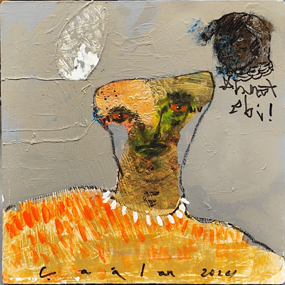 Çağlar Uzun imzalı tablo — Yağlı Boya, 40×40 cm, 14.000 TL müzayede satışı