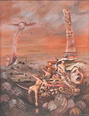 Erkan Güler imzalı tablo — Yağlı Boya, 130×100 cm, 85.000 TL müzayede satışı