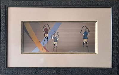Gültekin Çizgen imzalı tablo — Minyatür, 15×34 cm, 8.000 TL müzayede satışı