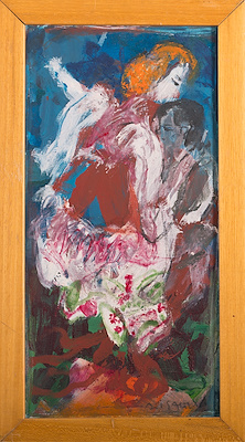 Adil Salih imzalı tablo — Yağlı Boya, 36×18 cm, 13.000 TL müzayede satışı