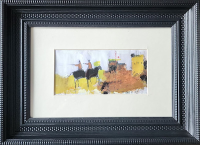 Zahit Büyükişleyen imzalı tablo — Akrilik Boya, 9×18 cm, 10.000 TL müzayede satışı