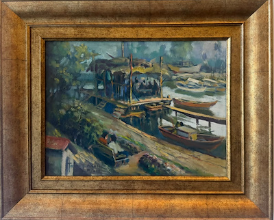 Turgut Akan imzalı tablo — Yağlı Boya, 27×35.5 cm, 9.000 TL müzayede satışı