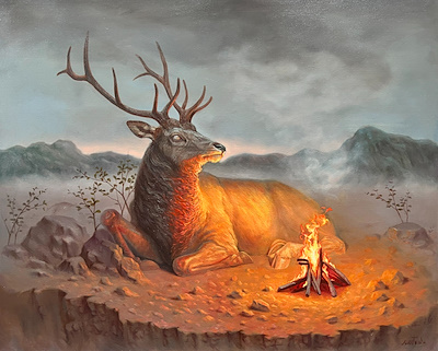 Murat Turan imzalı tablo — Yağlı Boya, 105×130 cm, 110.000 TL müzayede satışı