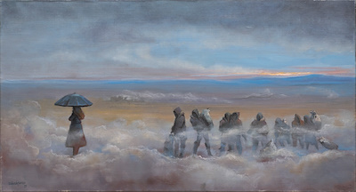 Zehra Başaran imzalı tablo — Yağlı Boya, 60×110 cm, 45.000 TL müzayede satışı