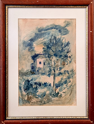 Muzaffer Akyol imzalı tablo — Sulu Boya, 35×25 cm, 30.000 TL müzayede satışı