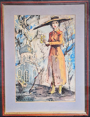 Igor Evgenievich Mayorov (1946 - 1991) “figürlü Kompoziyon” imzalı tablo — Sulu Boya, 40×30 cm, 4.500 TL müzayede satışı
