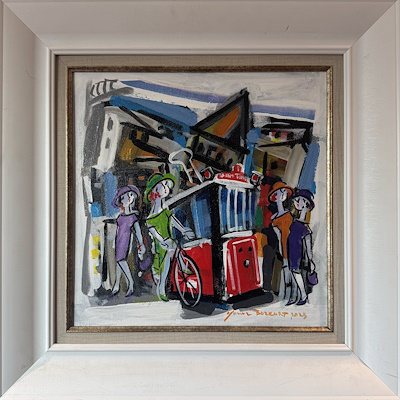 Yavuz Bozkurt imzalı tablo — Yağlıboya, 40×40 cm, 12.500 TL müzayede satışı