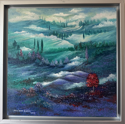 Neriman Şahin imzalı tablo — Yağlıboya, 40×40 cm, 2.500 TL müzayede satışı
