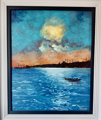 İsmail Güven imzalı tablo — Yağlıboya, 40×50 cm, 5.000 TL müzayede satışı