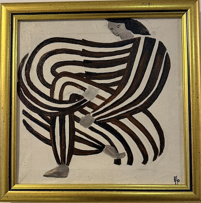 Alp Köklü imzalı tablo — Yağlıboya, 30×30 cm, 4.000 TL müzayede satışı