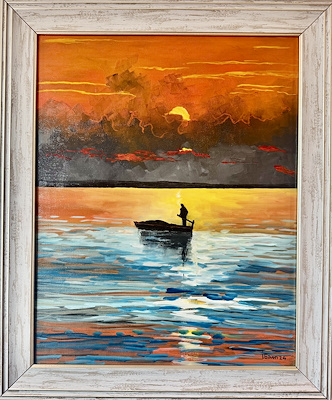 İsmail Güven imzalı tablo — Yağlıboya, 40×50 cm, 4.000 TL müzayede satışı