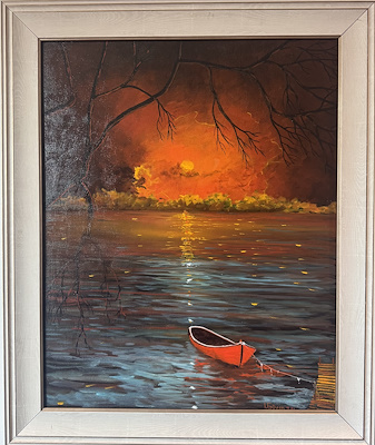İsmail Güven imzalı tablo — Yağlıboya, 40×50 cm, 4.000 TL müzayede satışı
