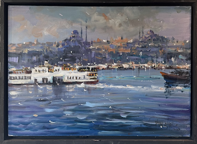 Orhan Gürel imzalı tablo — Yağlıboya, 70×50 cm, 7.000 TL müzayede satışı