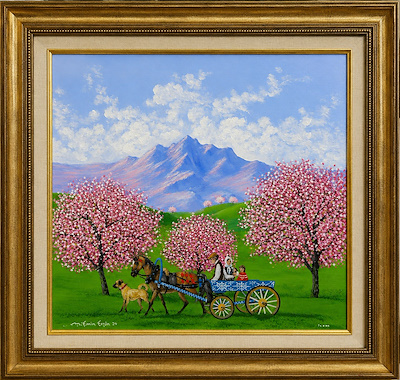 Mehmet Emin Erşan imzalı tablo — Yağlıboya, 50×50 cm, 25.000 TL müzayede satışı