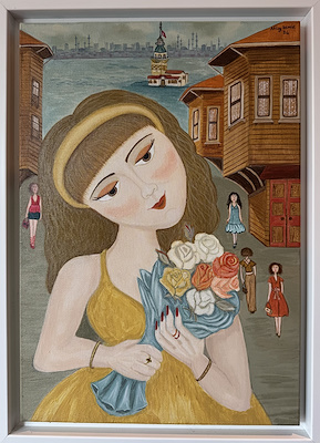 Nilay Demir imzalı tablo — Akrilik, 35×50 cm, 2.000 TL müzayede satışı