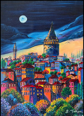 Emine Torun imzalı tablo — Yağlıboya, 50×35 cm, 2.500 TL müzayede satışı