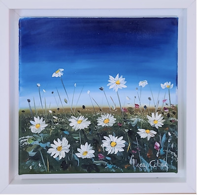 İlkay Çabuk imzalı tablo — Yağlıboya, 25×25 cm, 3.000 TL müzayede satışı