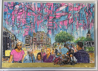 Rıza Kuruüzümcü imzalı tablo — Karışık Teknik, 70×50 cm, 20.000 TL müzayede satışı
