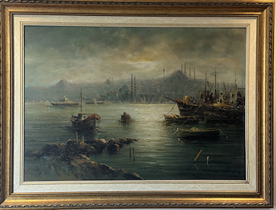 Remzi Taşkıran imzalı tablo — Yağlıboya, 100×70 cm, 19.000 TL müzayede satışı