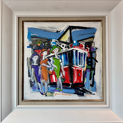 Yavuz Bozkurt imzalı tablo — Yağlıboya, 40×40 cm, 9.000 TL müzayede satışı