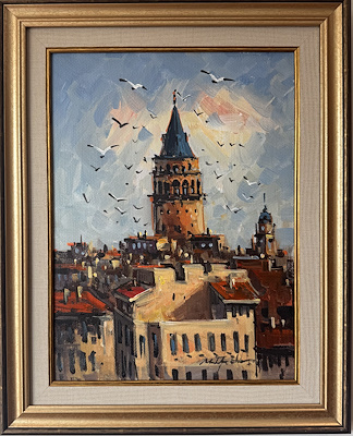 Mustafa Eldeniz imzalı tablo — Yağlıboya, 40×30 cm, 2.500 TL müzayede satışı
