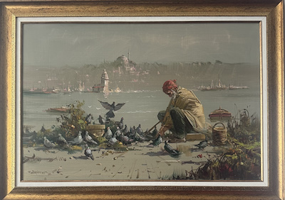 Remzi Taşkıran imzalı tablo — Yağlıboya, 90×60 cm, 19.000 TL müzayede satışı