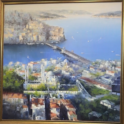 İlhan Kılınç imzalı tablo — Yağlıboya, 100×100 cm, 12.000 TL müzayede satışı