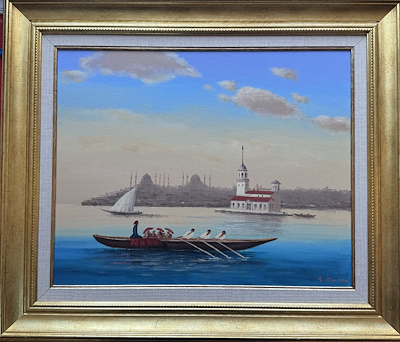 Andon Zarov imzalı tablo — Yağlıboya, 50×40 cm, 7.000 TL müzayede satışı