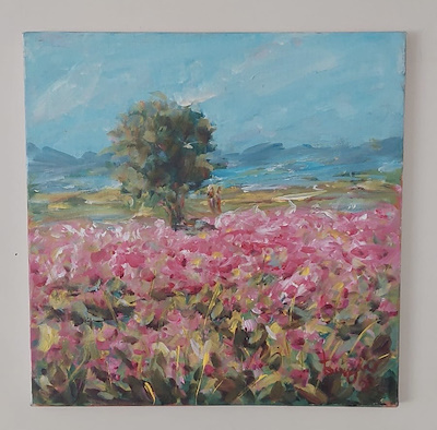 Bayram Saltabaş imzalı tablo — Yağlıboya, 50×50 cm, 3.500 TL müzayede satışı