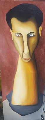 Şervan Celali imzalı tablo — Yağlıboya, 35×105 cm, 25.000 TL müzayede satışı